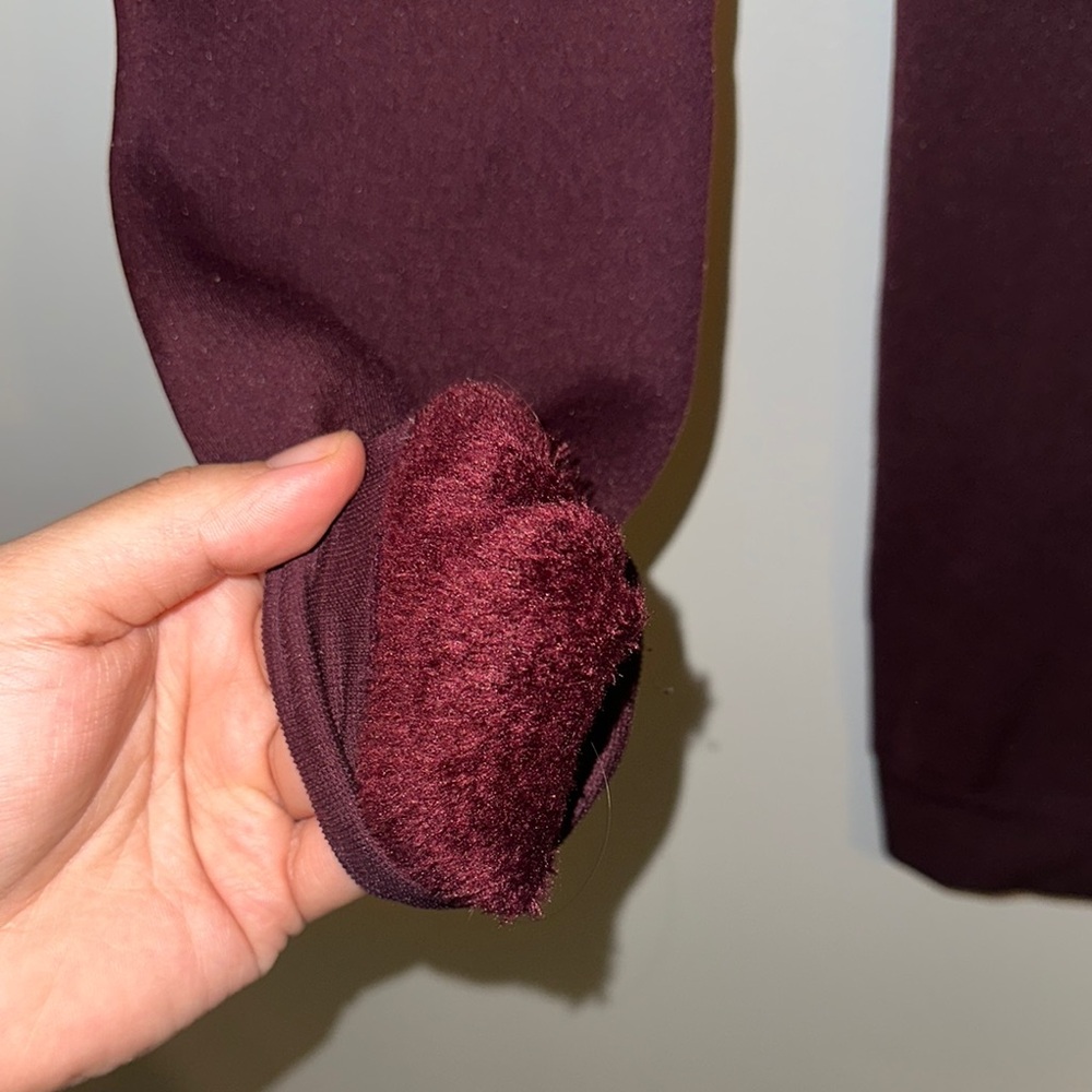 Brown Full Length Leggings with Stretchy Material